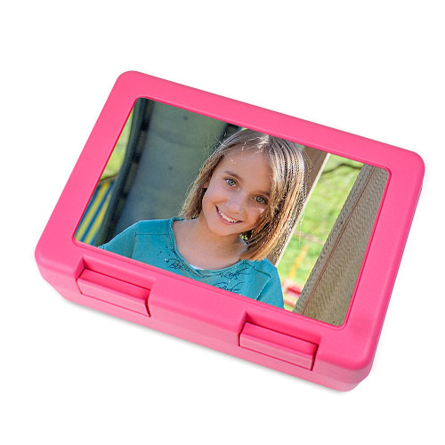 Brotzeitbox leicht zu bedienender, sicherer Doppelverschluss, Farbe pink